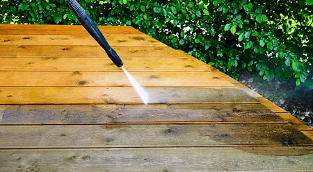 Cleaning vs pressure washing decks