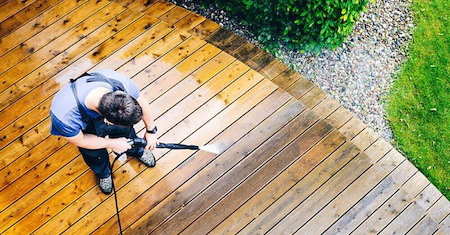 Cleaning vs pressure washing decks