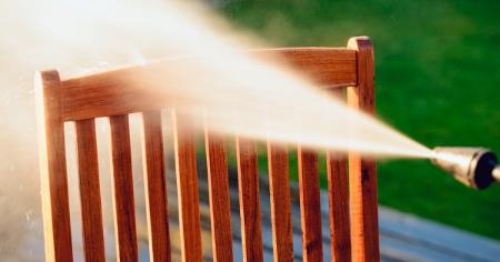 How to pressure wash outdoor furniture