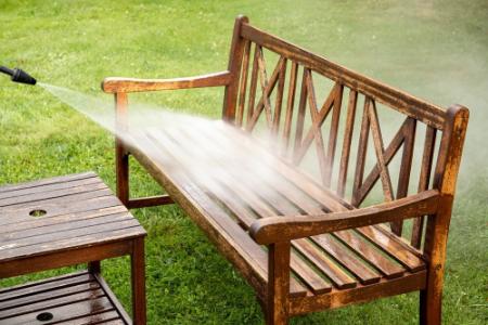 How to pressure wash outdoor furniture