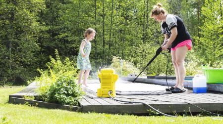 How to pressure wash outdoor rugs mats