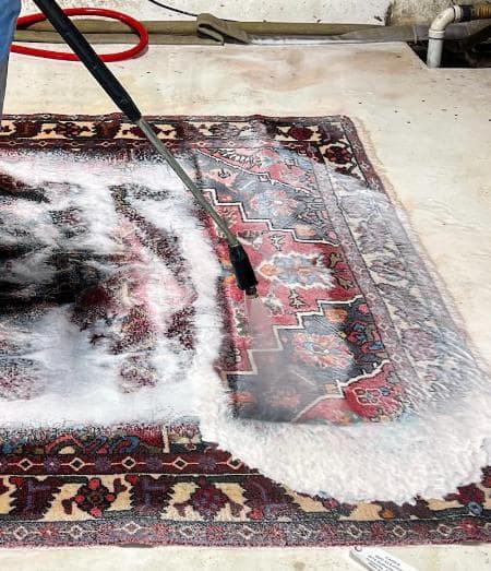 How to wash rug with pressure washer