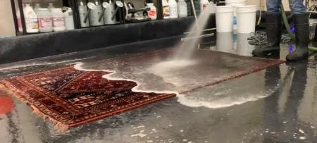 How to wash rug with pressure washer