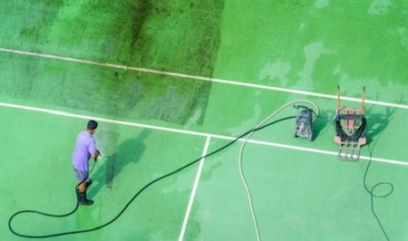 What tennis court pressure washing should cost